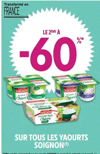 SUR TOUS LES YAOURTS SOIGNON