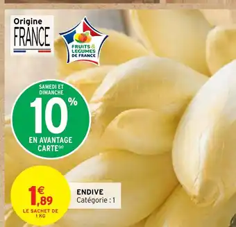 Intermarché ENDIVE offre
