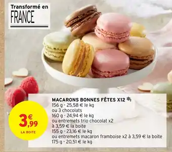 Intermarché MACARONS BONNES FÊTES X12* offre
