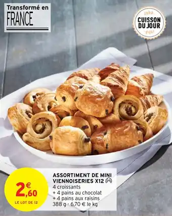 Intermarché ASSORTIMENT DE MINI VIENNOISERIES X12 offre