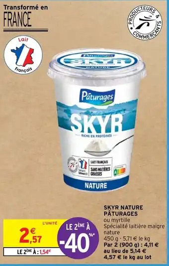 Intermarché SKYR NATURE PÂTURAGES offre