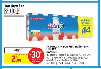 Intermarché ACTIMEL SAVEUR FRAISE ÉDITION LIMITÉE offre