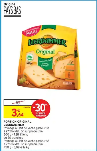 Intermarché PORTION ORIGINAL LEERDAMMER offre