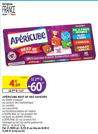 Intermarché APÉRICUBE BEST OF DES SAVEURS ou Globe croqueur offre