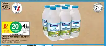 Intermarché LAIT UHT DEMI ÉCRÉMÉ BOUTEILLE PÂTURAGES offre