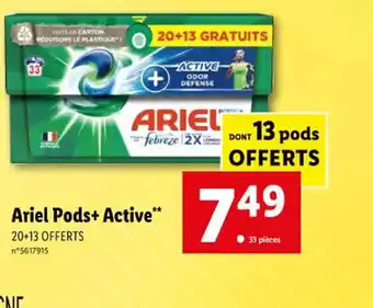 Lidl Ariel Pods+ Active offre
