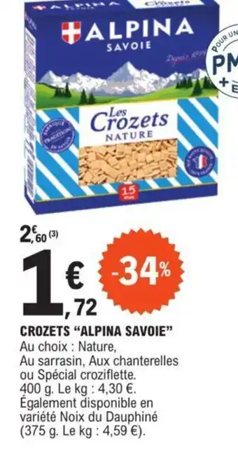 CROZETS ALPINA SAVOIE