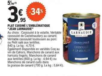 E.Leclerc PLAT CUISINÉ L'EMBLÉMATIQUE "JEAN LARNAUDIE" offre
