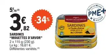 E.Leclerc SARDINES "MOUETTES D'ARVOR offre