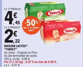 E.Leclerc Boisson lactee yakult offre