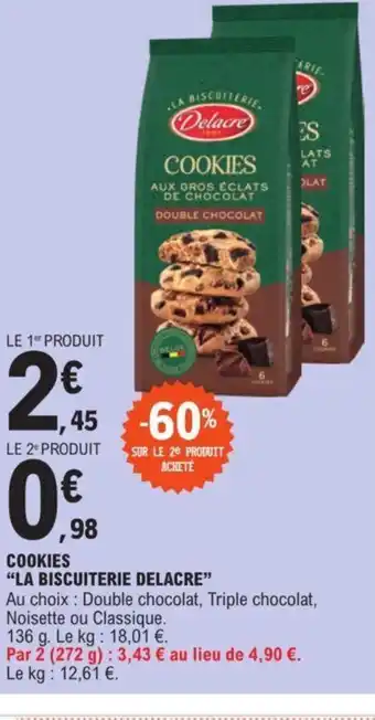 COOKIES "LA BISCUITERIE DELACRE"