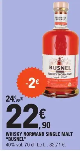 WHISKY NORMAND SINGLE MALT BUSNEL