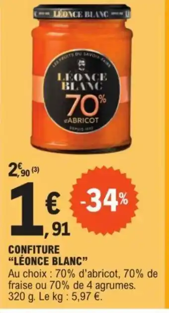E.Leclerc CONFITURE LÉONCE BLANC offre