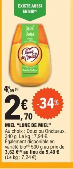 E.Leclerc MIEL LUNE DE MIEL offre