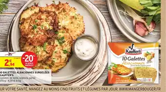 Intermarché 10 GALETTES ALSACIENNES SURGELÉES offre