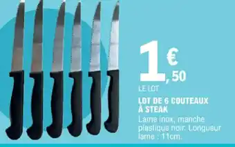 E.Leclerc LOT DE 6 COUTEAUX À STEAK offre