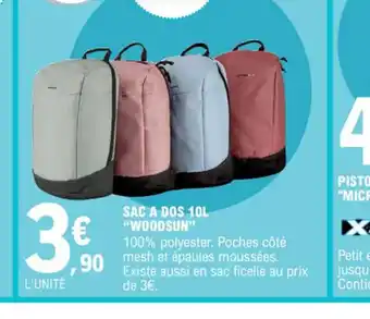 E.Leclerc SAC A DOS 10L WOODSUN offre