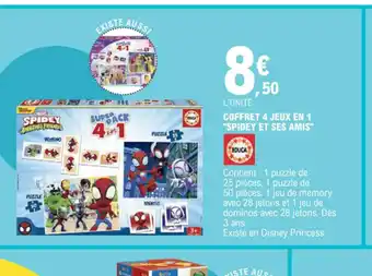 E.Leclerc COFFRET 4 JEUX EN 1 SPIDEY ET SES AMIS offre
