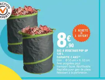 E.Leclerc SAC À VEGETAUX POP UP 125 L offre