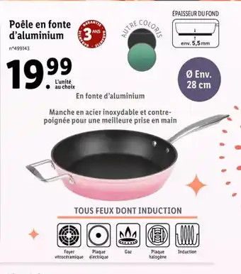 Lidl Poêle en fonte d'aluminium offre