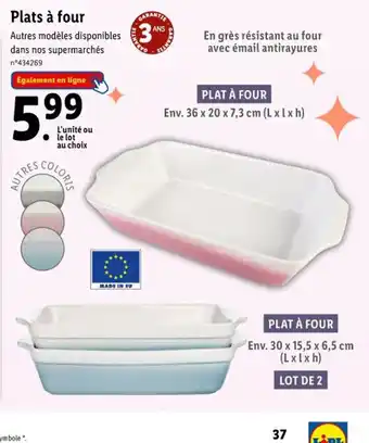 Lidl Plats à four offre