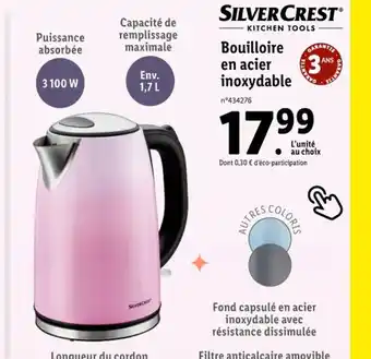 Lidl Bouilloire en acier inoxydable offre