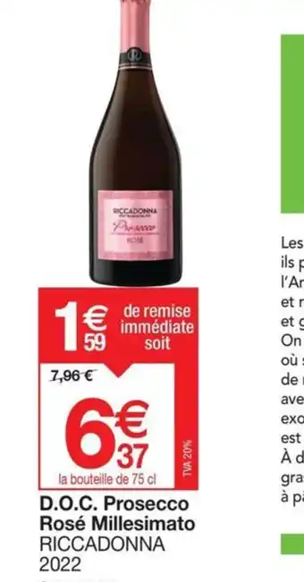Promocash D.O.C. Prosecco Rosé Millesimato offre