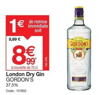 Promocash London Dry Gin GORDON'S offre
