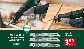 Lidl Lames de scie sabre offre