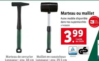 Lidl Marteau de serrurier Maillet offre