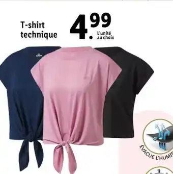 Lidl T-shirt technique offre