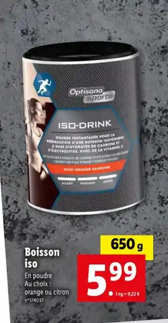 Lidl Boisson iso offre