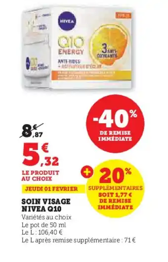 U Express SOIN VISAGE NIVEA Q10 offre