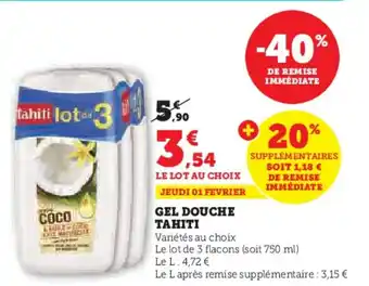 U Express GEL DOUCHE TAHITI offre