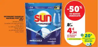 U Express DETERGENT VAISSELLE MACHINE TOUT EN 1 SUN* offre