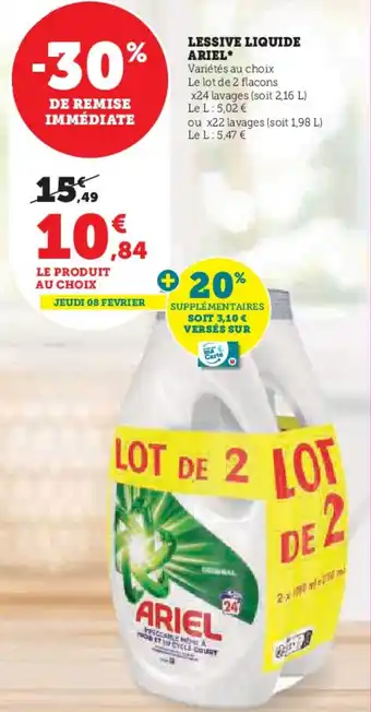 U Express LESSIVE LIQUIDE ARIEL* offre
