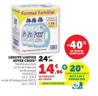 U Express LESSIVE LIQUIDE SUPER CROIX offre