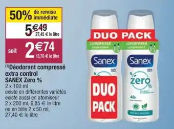 Cora x Carrefour Déodorant compressé extra control offre