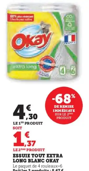 U Express ESSUIE TOUT EXTRA LONG BLANC OKAY offre