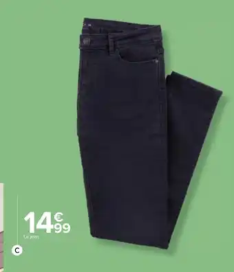 Carrefour Jean slim femme offre