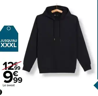 Carrefour Sweat capuche uni homme offre