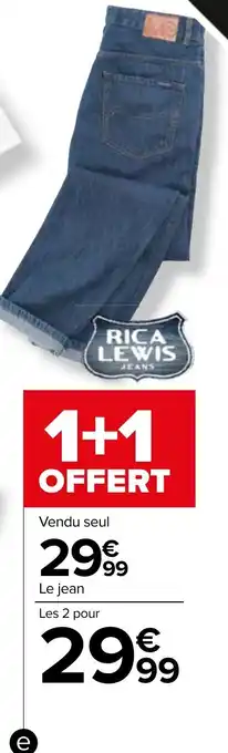 Carrefour Jean adulte offre