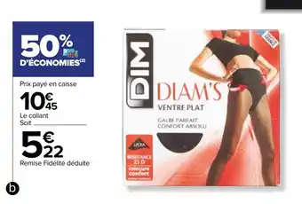Carrefour Collant Diam's Ventre Plat offre