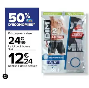Carrefour Boxers homme "3 D flex air" offre