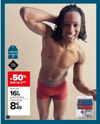 Carrefour Boxers homme offre