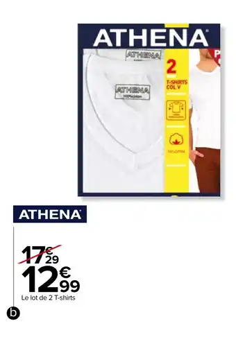Carrefour T-shirts col V homme "Eco pack" offre