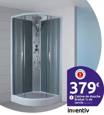 Mr Bricolage Cabine de douche Brehat 14 de cercle Ref. 365277 offre