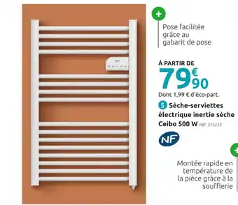 Mr Bricolage Sèche-serviettes électrique inertie sèche Ceibo 500 W Réf. 315222 offre