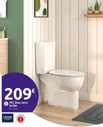 Mr Bricolage WC Bau sans bride offre
