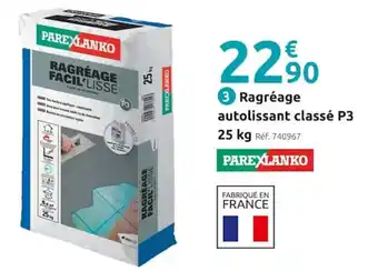 Mr Bricolage Ragréage autolissant classé P3 offre